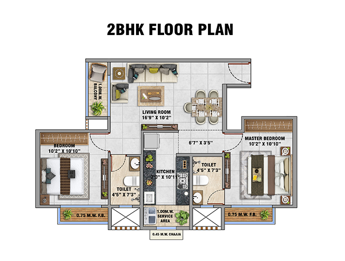 Monte South - 2 BHK Home